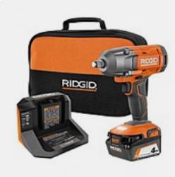 Ridgid 18V Cordless 1/2&quot; Impact Wrench Kit w/ 4.0 Ah Battery &amp; 