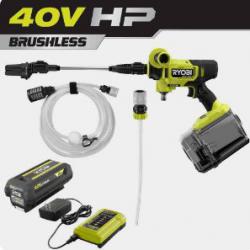 RYOBI 40V HP Brushless EZClean 600 PSI 0.7 GPM Cordless Battery Cold Water Power