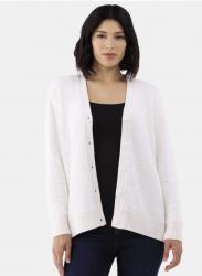 Time and Tru Women's Super Soft Button Cardigan (Winter White, Size S-XXL) $7 + 