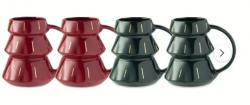 4-Count 15-Ounce Thyme and Table Tree Shape Ceramic Mugs (Red, Green) $7.96 + Fr