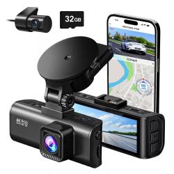 Open-Box: REDTIGER 4K Front &amp; Rear Dash Cam w/ Built-In WiFi &amp; G