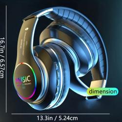 Wireless Gaming Headphones with Deep Bass, Foldabl