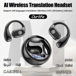 OURLIFE-AI Wireless Translator - Smart Wireless Headphones - Multilingual Transl