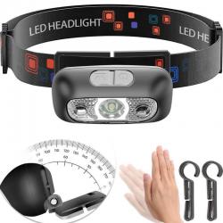 Headlamp, USB-C Rechargeable,90-Degree Adjustable,