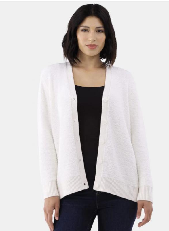 Time and Tru Women's Super Soft Button Cardigan (W