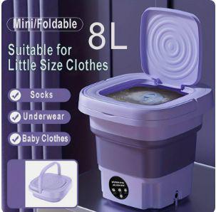 8L Portable Collapsible Electric Washing Machine $